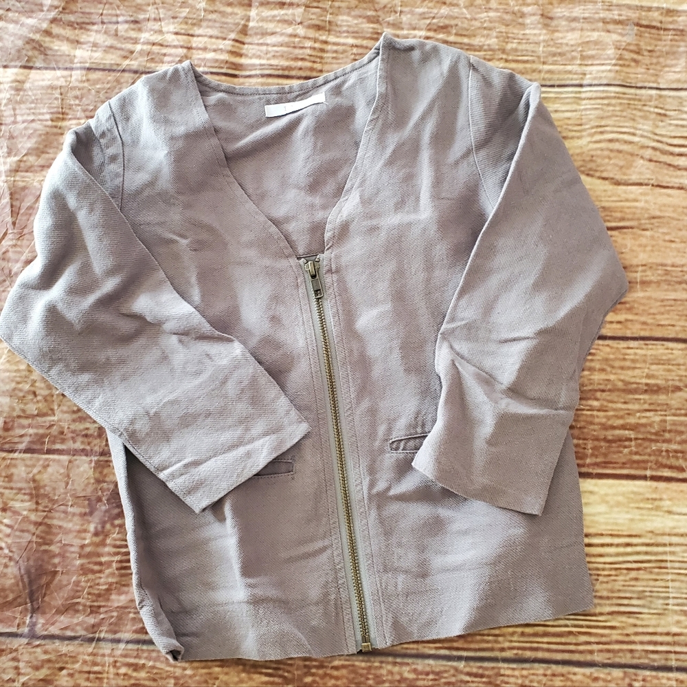 Liho linen zip up top sz 8